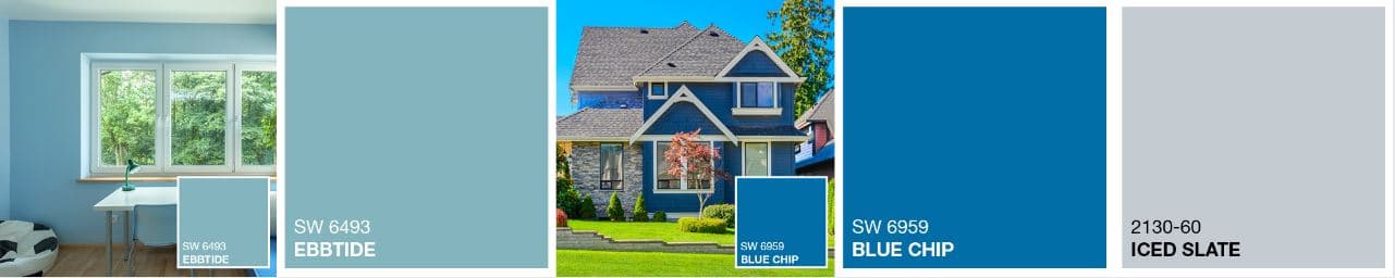blue color ideas for home exteriors